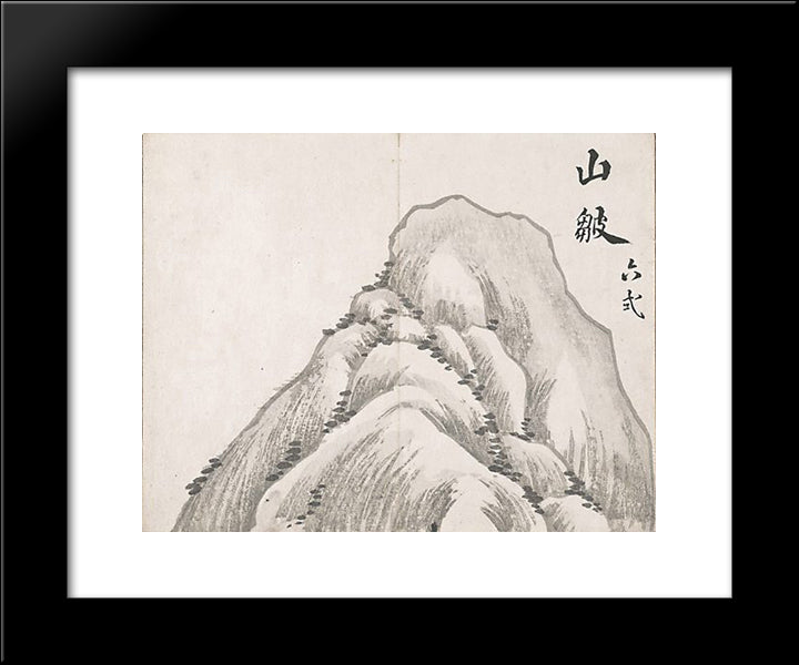 Untitled (Mountain) 20x24 Black Modern Wood Framed Art Print Poster by no Taiga, Ike