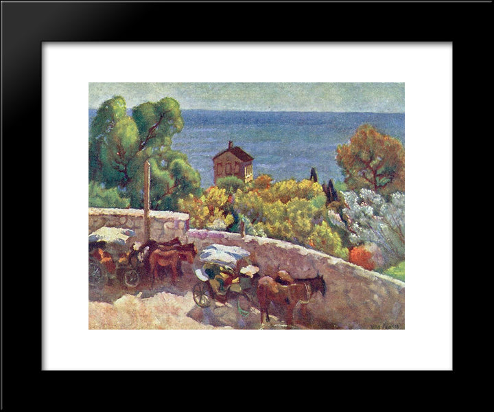 Alupka. Park, Cabrank 20x24 Black Modern Wood Framed Art Print Poster by Mashkov, Ilya