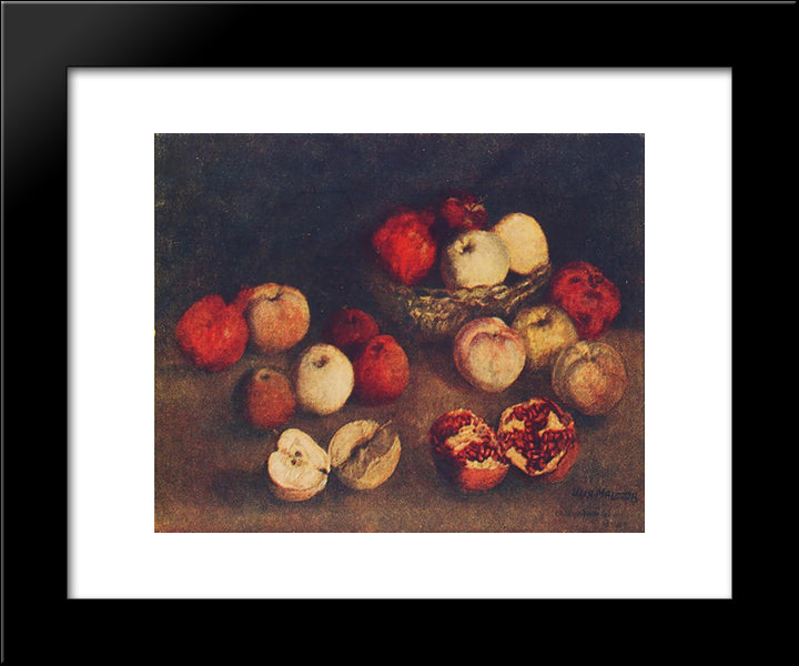 Apples And Pomegranates 20x24 Black Modern Wood Framed Art Print Poster by Mashkov, Ilya