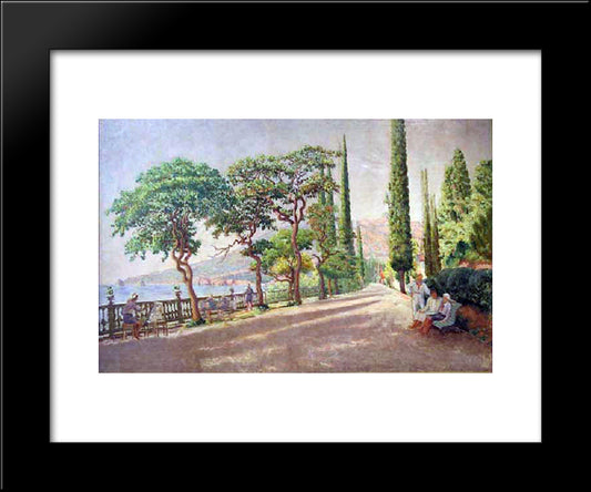 Artek. September Morning In Artek 20x24 Black Modern Wood Framed Art Print Poster by Mashkov, Ilya