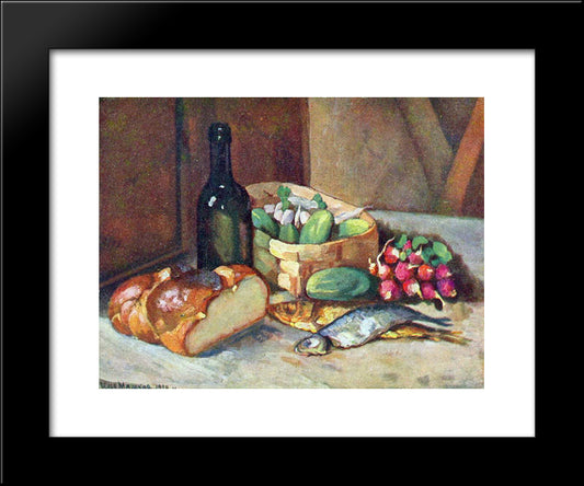 Breakfast (Still Life) 20x24 Black Modern Wood Framed Art Print Poster by Mashkov, Ilya