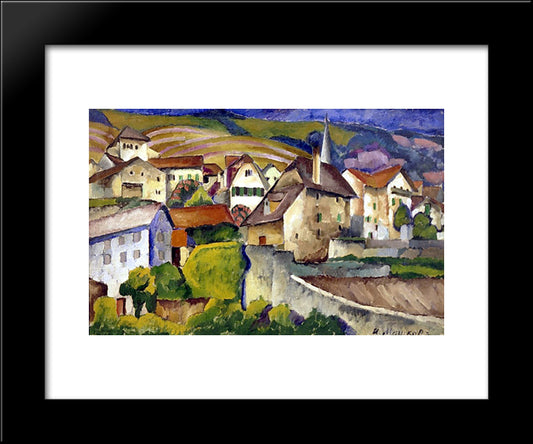 City In Switzerland 20x24 Black Modern Wood Framed Art Print Poster by Mashkov, Ilya