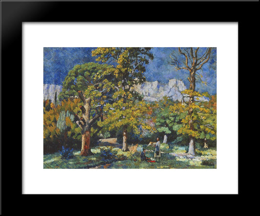 Crimea. Park In Alupka 20x24 Black Modern Wood Framed Art Print Poster by Mashkov, Ilya