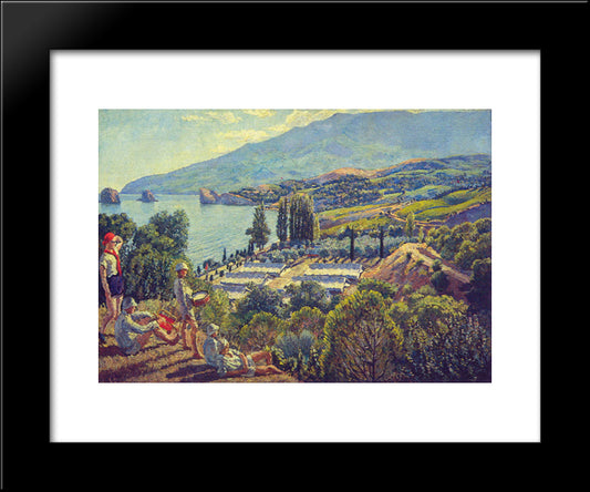 Crimea. Pioneer Camp-Resort 20x24 Black Modern Wood Framed Art Print Poster by Mashkov, Ilya