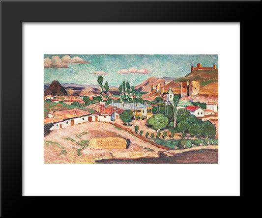 Crimean Landscape. Sudak 20x24 Black Modern Wood Framed Art Print Poster by Mashkov, Ilya