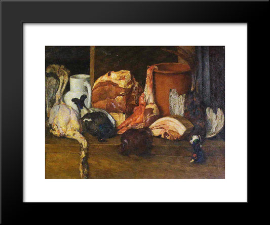 Eatables Moscow. Meat, Poultry 20x24 Black Modern Wood Framed Art Print Poster by Mashkov, Ilya