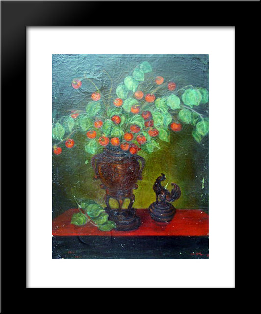 Flowers 20x24 Black Modern Wood Framed Art Print Poster by Mashkov, Ilya