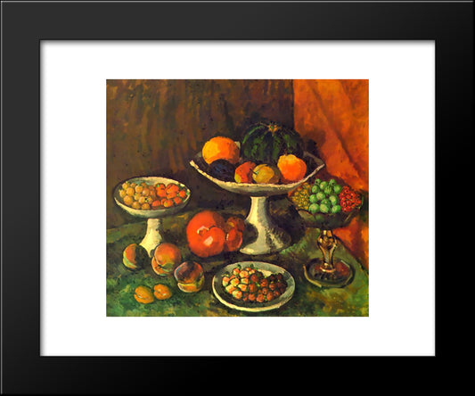 Fruits And Berries 20x24 Black Modern Wood Framed Art Print Poster by Mashkov, Ilya