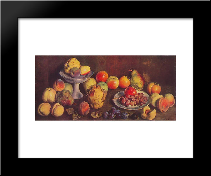 Fruits From The Agricultural Exhibition 20x24 Black Modern Wood Framed Art Print Poster by Mashkov, Ilya