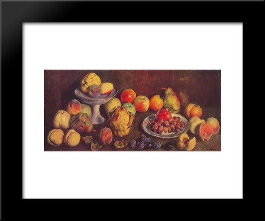 Fruits From The Agricultural Exhibition 20x24 Black Modern Wood Framed Art Print Poster by Mashkov, Ilya