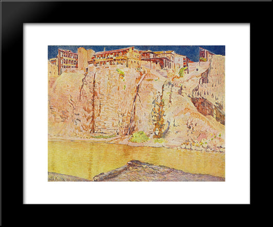 Georgia. Tbilisi. The Kura River 20x24 Black Modern Wood Framed Art Print Poster by Mashkov, Ilya