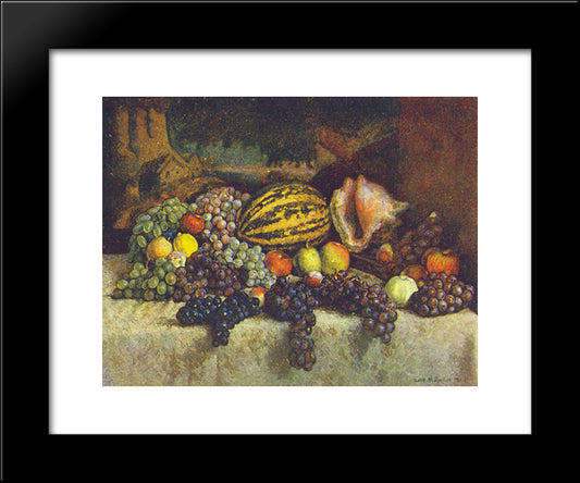 Grapes 20x24 Black Modern Wood Framed Art Print Poster by Mashkov, Ilya