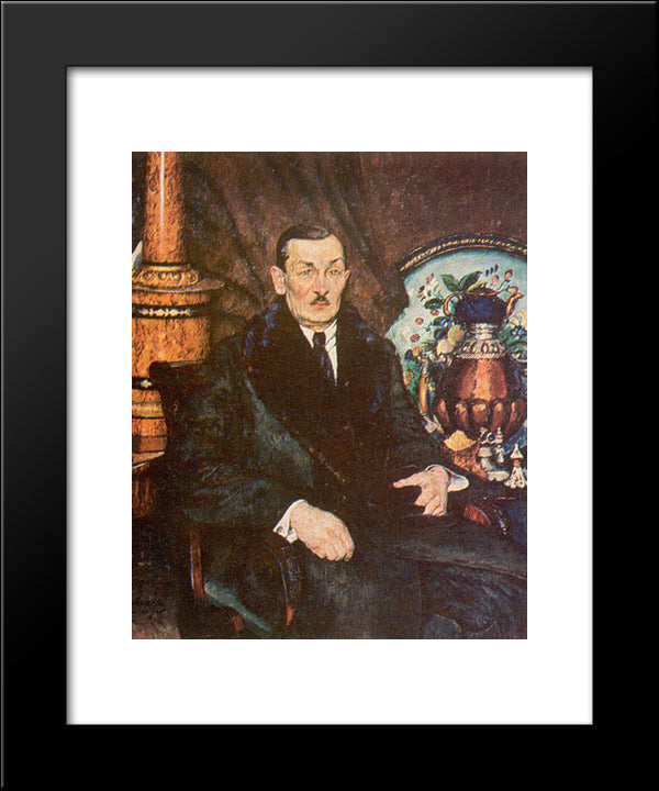 Portrait Of A.B. Szymanowsky 20x24 Black Modern Wood Framed Art Print Poster by Mashkov, Ilya