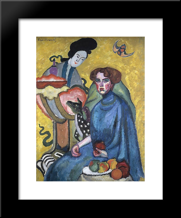 Portrait Of Evguenia Kirkaldi 20x24 Black Modern Wood Framed Art Print Poster by Mashkov, Ilya