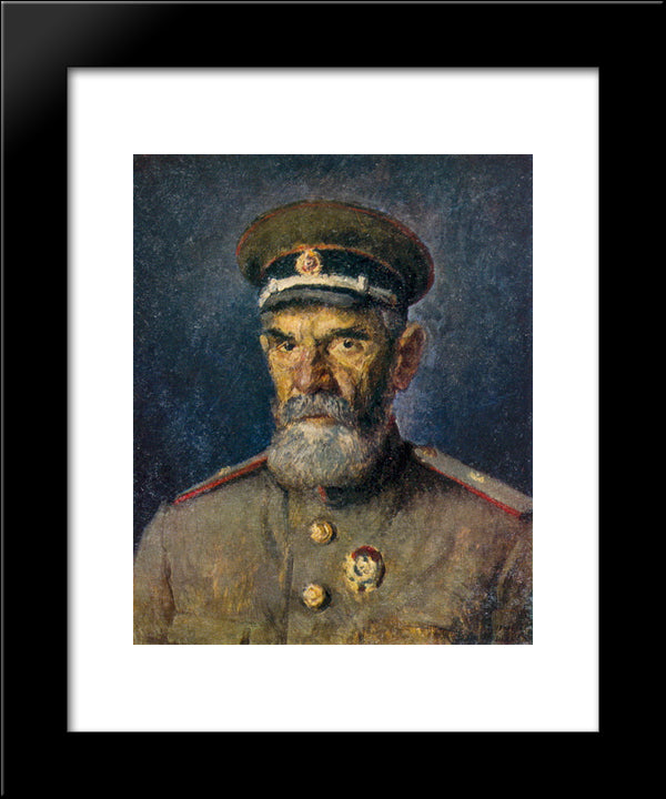 Portrait Of Major-General Of Medical Services A. R. Zlobin 20x24 Black Modern Wood Framed Art Print Poster by Mashkov, Ilya