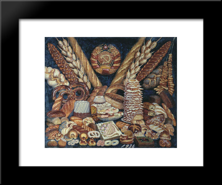 Soviet Breads 20x24 Black Modern Wood Framed Art Print Poster by Mashkov, Ilya