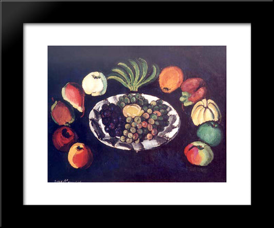 Still Life With Bananas 20x24 Black Modern Wood Framed Art Print Poster by Mashkov, Ilya