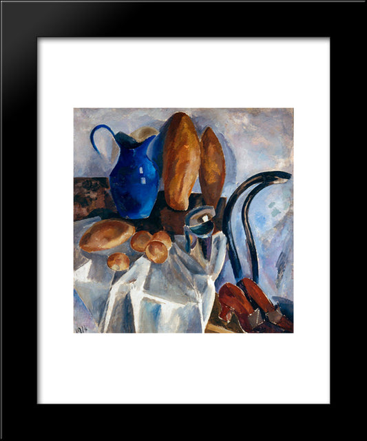 Still Life With Bread And Pumpkin 20x24 Black Modern Wood Framed Art Print Poster by Mashkov, Ilya