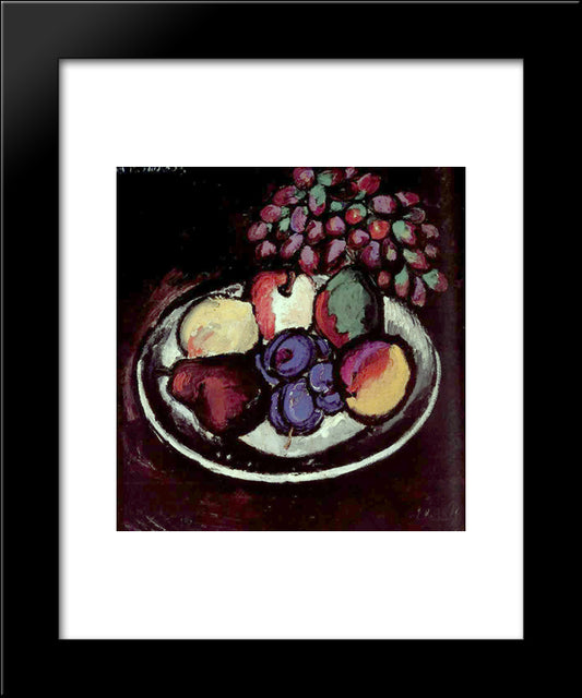 Still Life With Grapes 20x24 Black Modern Wood Framed Art Print Poster by Mashkov, Ilya