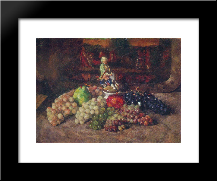 Still Life With Statuette 20x24 Black Modern Wood Framed Art Print Poster by Mashkov, Ilya