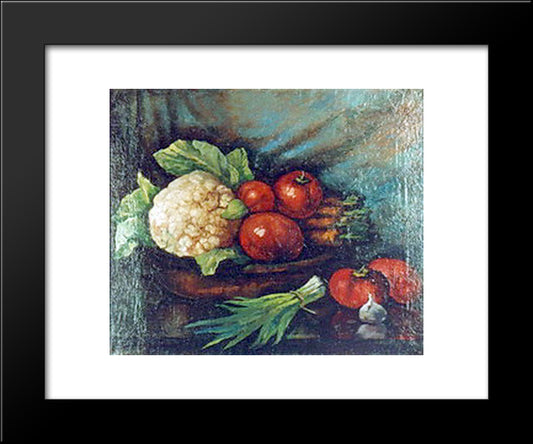 Still Life With Vegetables 20x24 Black Modern Wood Framed Art Print Poster by Mashkov, Ilya