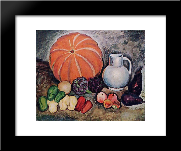 Still Life With Vegetables 20x24 Black Modern Wood Framed Art Print Poster by Mashkov, Ilya