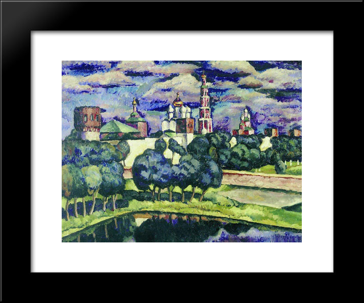 The Novodevichy Convent 20x24 Black Modern Wood Framed Art Print Poster by Mashkov, Ilya