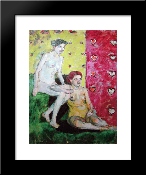 Two Nudes 20x24 Black Modern Wood Framed Art Print Poster by Mashkov, Ilya