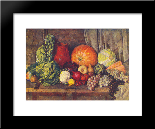 Vegetables 20x24 Black Modern Wood Framed Art Print Poster by Mashkov, Ilya