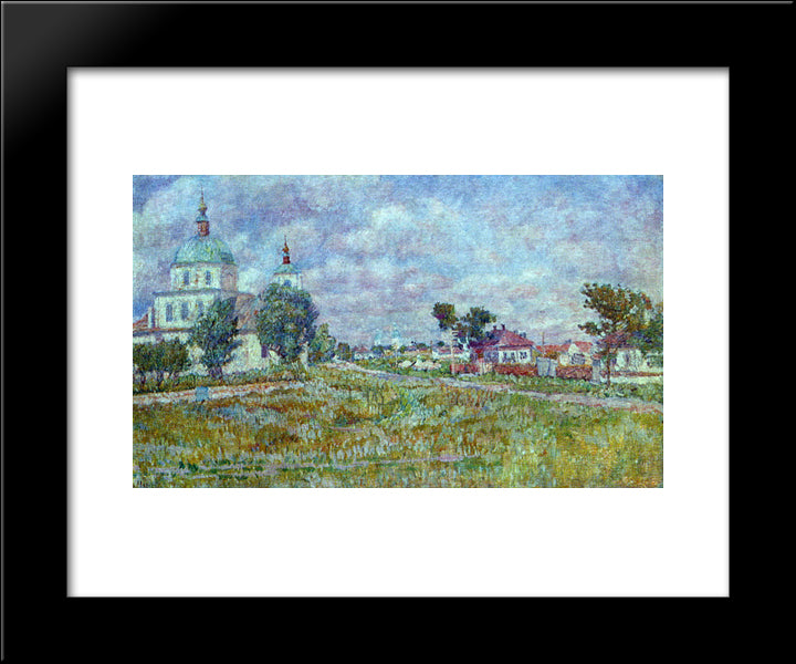 Village Mikhailovskaya 20x24 Black Modern Wood Framed Art Print Poster by Mashkov, Ilya