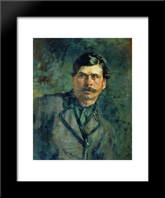 A Soldier 20x24 Black Modern Wood Framed Art Print Poster by Repin, Ilya