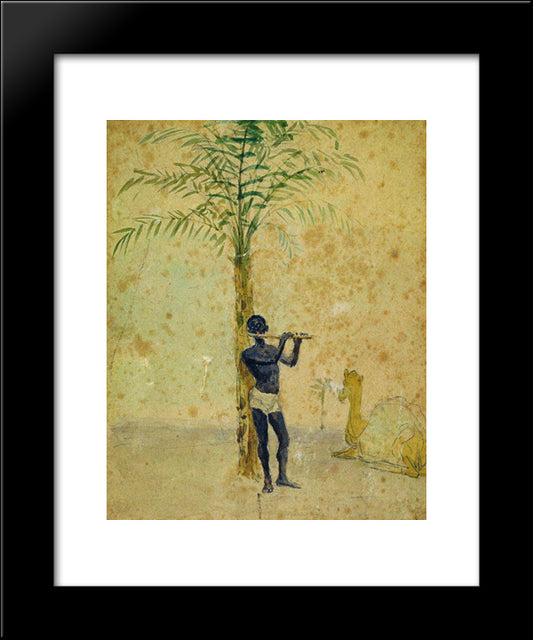 African Motiff 20x24 Black Modern Wood Framed Art Print Poster by Repin, Ilya