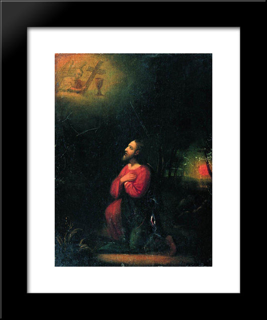Agony In The Garden 20x24 Black Modern Wood Framed Art Print Poster by Repin, Ilya