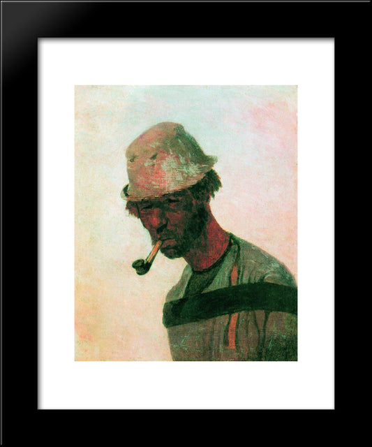 Burlak 20x24 Black Modern Wood Framed Art Print Poster by Repin, Ilya
