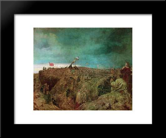 Calvary (Crucifixion) 20x24 Black Modern Wood Framed Art Print Poster by Repin, Ilya