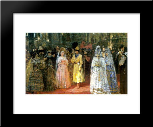 Choosing A Bride For A Grand Duke 20x24 Black Modern Wood Framed Art Print Poster by Repin, Ilya