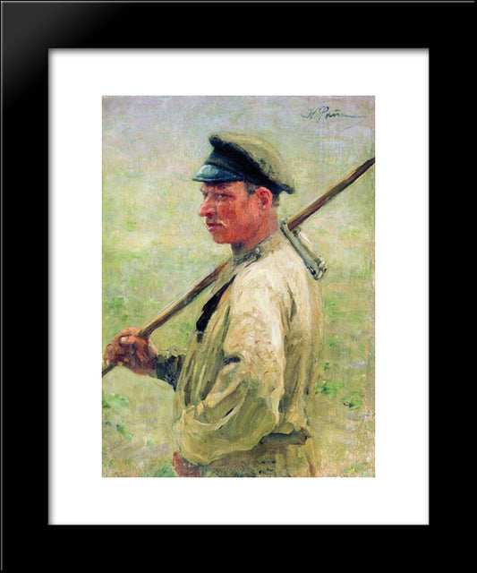 Chopper-Litvin. Zdravnevo 20x24 Black Modern Wood Framed Art Print Poster by Repin, Ilya