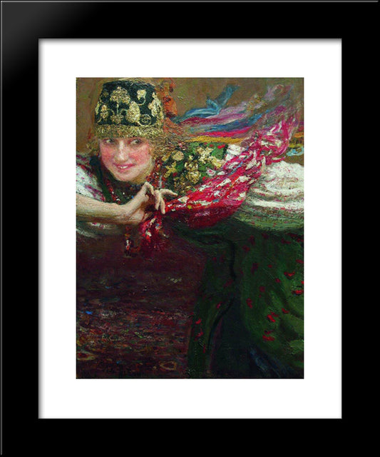 Dancing Woman 20x24 Black Modern Wood Framed Art Print Poster by Repin, Ilya
