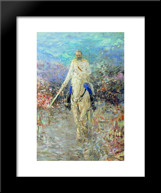 Equestrian Portrait Of Alexander Ii 20x24 Black Modern Wood Framed Art Print Poster by Repin, Ilya