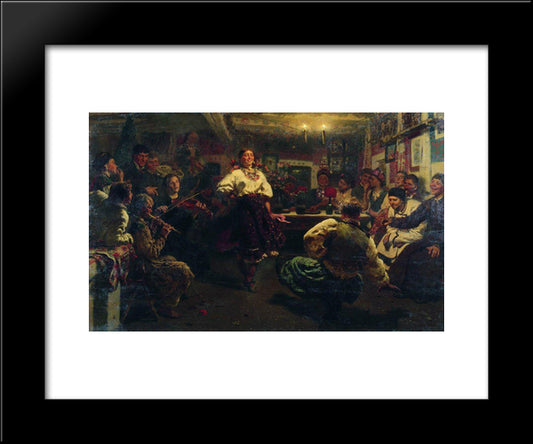 Evening Party 20x24 Black Modern Wood Framed Art Print Poster by Repin, Ilya