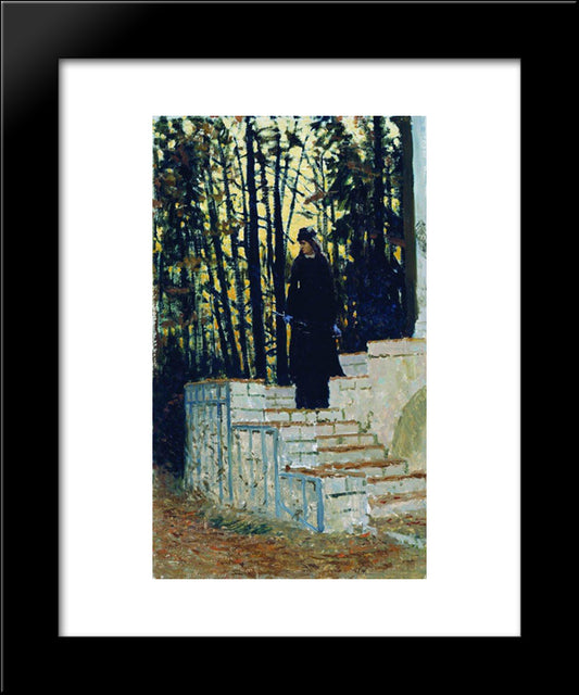 Female Figure In A Landscape 20x24 Black Modern Wood Framed Art Print Poster by Repin, Ilya