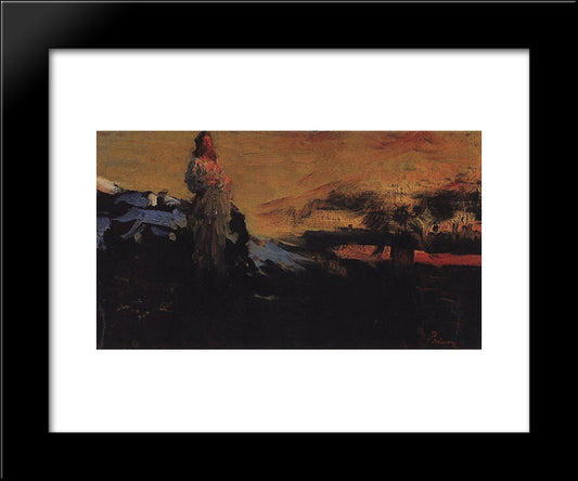 Follow Me, Satan! 20x24 Black Modern Wood Framed Art Print Poster by Repin, Ilya