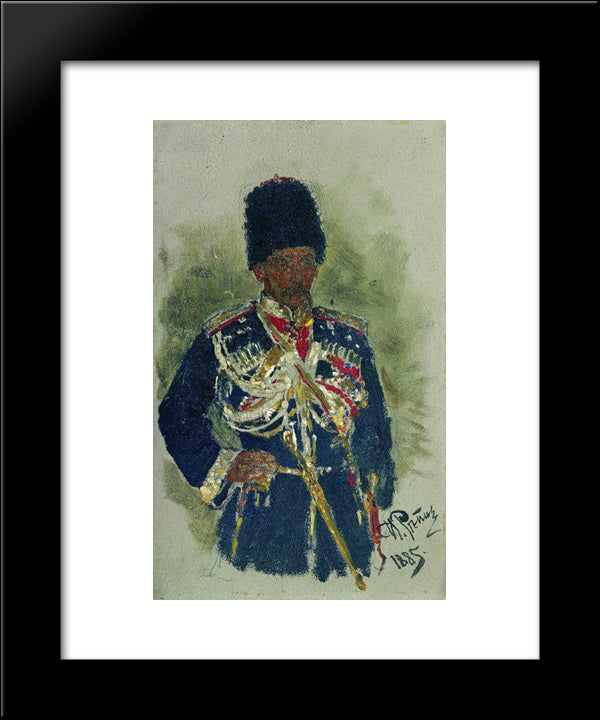 General In The Form Of Royal Guards. P.A. Cherevin. 20x24 Black Modern Wood Framed Art Print Poster by Repin, Ilya