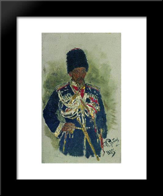 General In The Form Of Royal Guards. P.A. Cherevin. 20x24 Black Modern Wood Framed Art Print Poster by Repin, Ilya