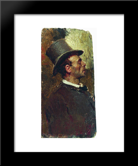Hat Man 20x24 Black Modern Wood Framed Art Print Poster by Repin, Ilya
