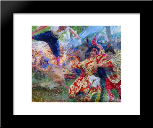 Hopak 20x24 Black Modern Wood Framed Art Print Poster by Repin, Ilya