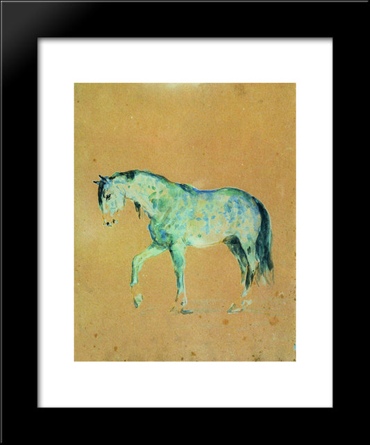 Horse 20x24 Black Modern Wood Framed Art Print Poster by Repin, Ilya