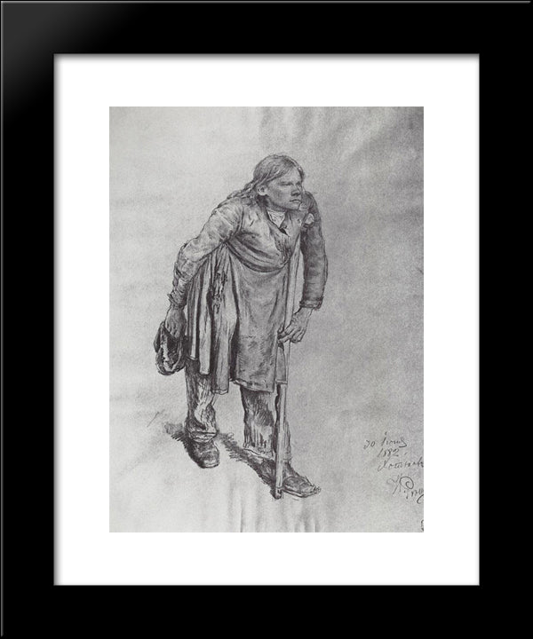 Hunchback 20x24 Black Modern Wood Framed Art Print Poster by Repin, Ilya