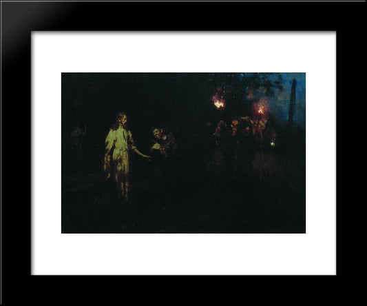 Jesus Christ In The Garden Of Gethsemane 20x24 Black Modern Wood Framed Art Print Poster by Repin, Ilya