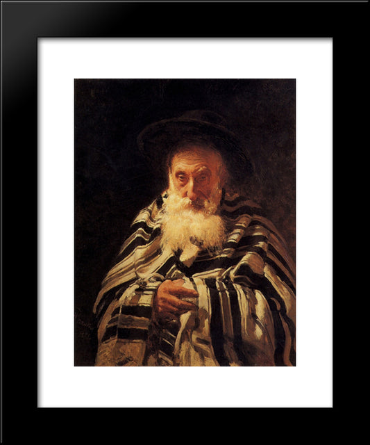 Jew Praying 20x24 Black Modern Wood Framed Art Print Poster by Repin, Ilya